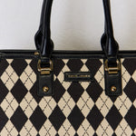 David Jones Argyle Pattern PU Leather Handbag - All Mine Now Clothing