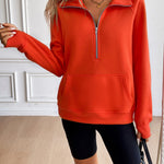 Ivy Lane Half Zip Raglan Sleeve Sweatshirt - All Mine Now Clothing