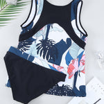 Printed Wide Strap Tankini Set - All Mine Now Clothing