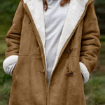 Full Size Pocketed Long Sleeve Hooded Toggle Jacket - All Mine Now Clothing