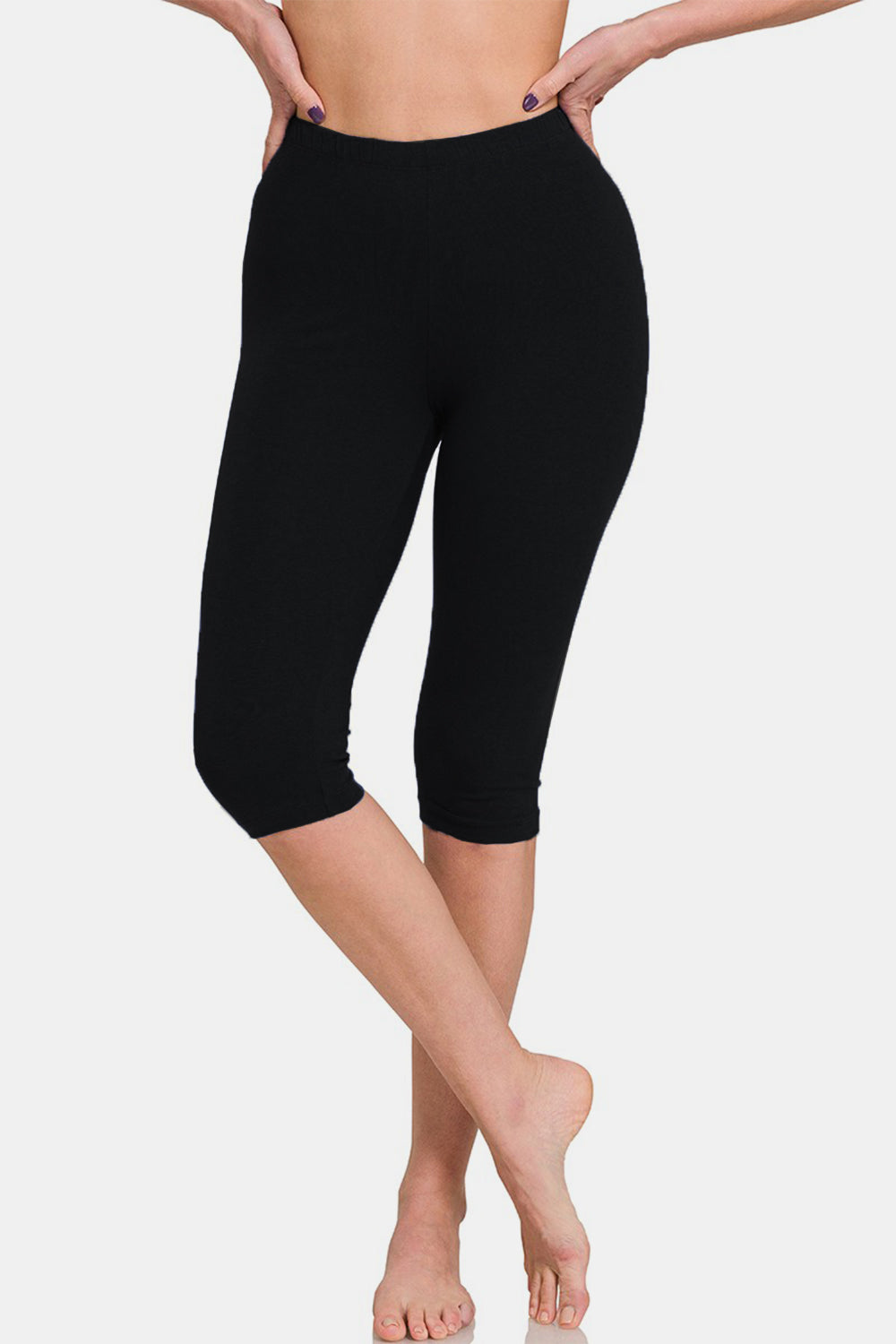 Zenana Full Size High Waist Capris - All Mine Now Clothing