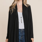 BOMBOM Open Front Long Sleeve Cardigan - All Mine Now Clothing