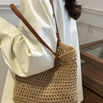 Openwork Woven Tote Bag - All Mine Now Clothing