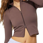 Zip Up Long Sleeve Active Outerwear - All Mine Now Clothing