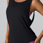 Crisscross Round Neck Active Tank - All Mine Now Clothing