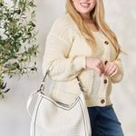 SHOMICO Weaved Vegan Leather Handbag - All Mine Now Clothing