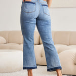 Judy Blue Full Size Release Hem Cropped Bootcut Jeans - All Mine Now Clothing