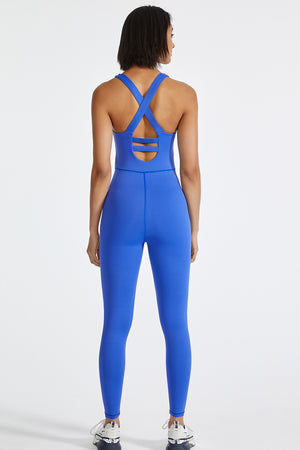 Crisscross Back Wide Strap Active Jumpsuit - All Mine Now Clothing