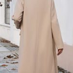 Devine Pocketed Collared Neck Long Sleeve Coat - All Mine Now Clothing