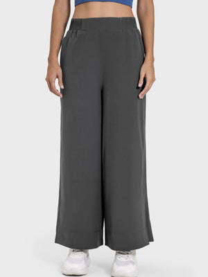 Millennia Slit Wide Leg Active Pants - All Mine Now Clothing