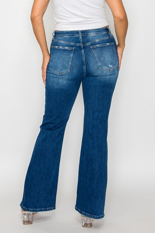 bytos Full Size High Rise Bootcut Jeans with Pockets - All Mine Now Clothing