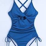 Cutout V-Neck Spaghetti Strap One-Piece Swimwear - All Mine Now Clothing