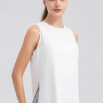 Slit Round Neck Tank - All Mine Now Clothing