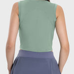 Millennia Drawstring Ruched Wide Strap Active Tank - All Mine Now Clothing