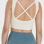 Millennia Crisscross Square Neck Active Tank - All Mine Now Clothing