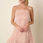 Mittoshop Feather Ruffle Hem Mini Cami Dress - All Mine Now Clothing