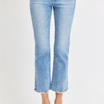 RISEN Full Size Low Rise Crop Slim Straight Jeans Trendsi