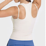 Millennia Cutout Round Neck Racerback Active Tank - All Mine Now Clothing