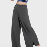 Millennia Slit Wide Leg Active Pants - All Mine Now Clothing