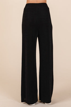 Mittoshop Elastic Waist Pants with Side Pockets Trendsi