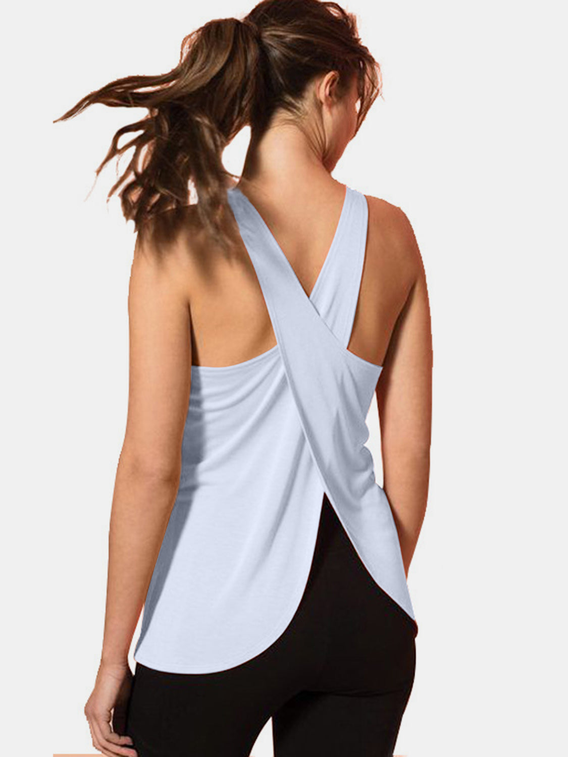 Crisscross Scoop Neck Active Tank - All Mine Now Clothing