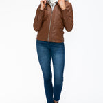 YMI Removable Faux Layered Multi-Pocket Jacket with Fuzzy Hood - All Mine Now Clothing