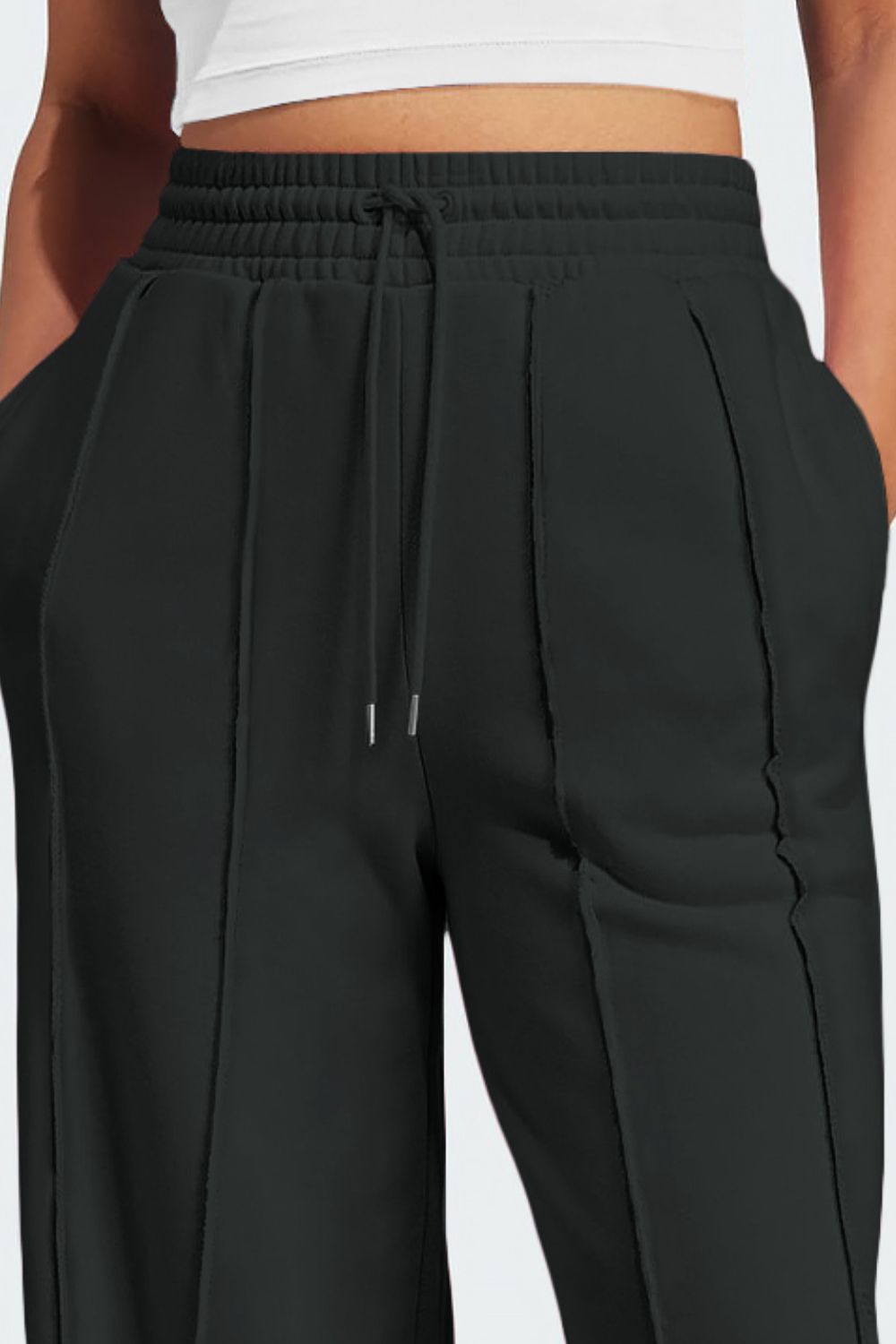 Drawstring Wide Leg Active Pants - All Mine Now Clothing