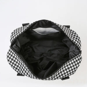 Houndstooth Canvas Travel Bag - All Mine Now Clothing