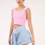 VERY J V-Shaped High Waist Layered Active Shorts - All Mine Now Clothing