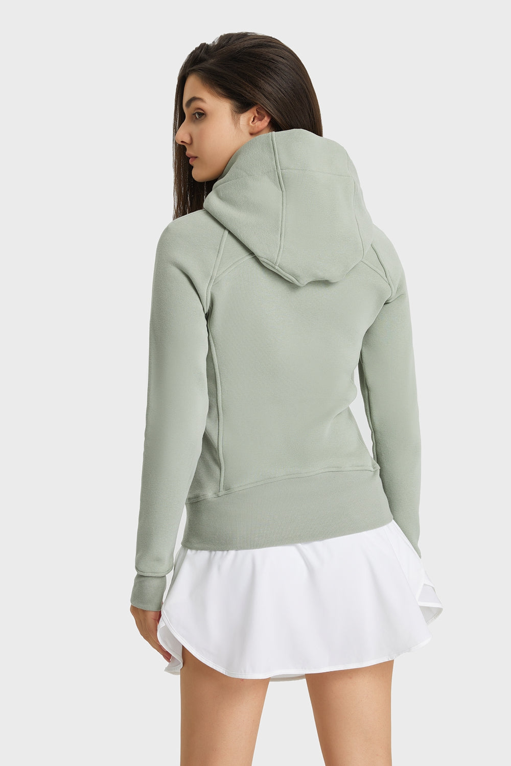 Millennia Zip Up Seam Detail Hooded Sports Jacket - All Mine Now Clothing