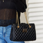 David Jones Quilted PU Leather Handbag - All Mine Now Clothing