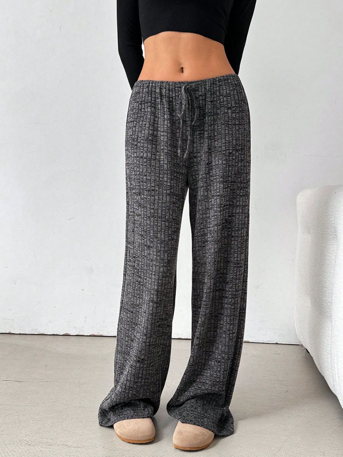 Tied Striped Wide Leg Pants - All Mine Now Clothing