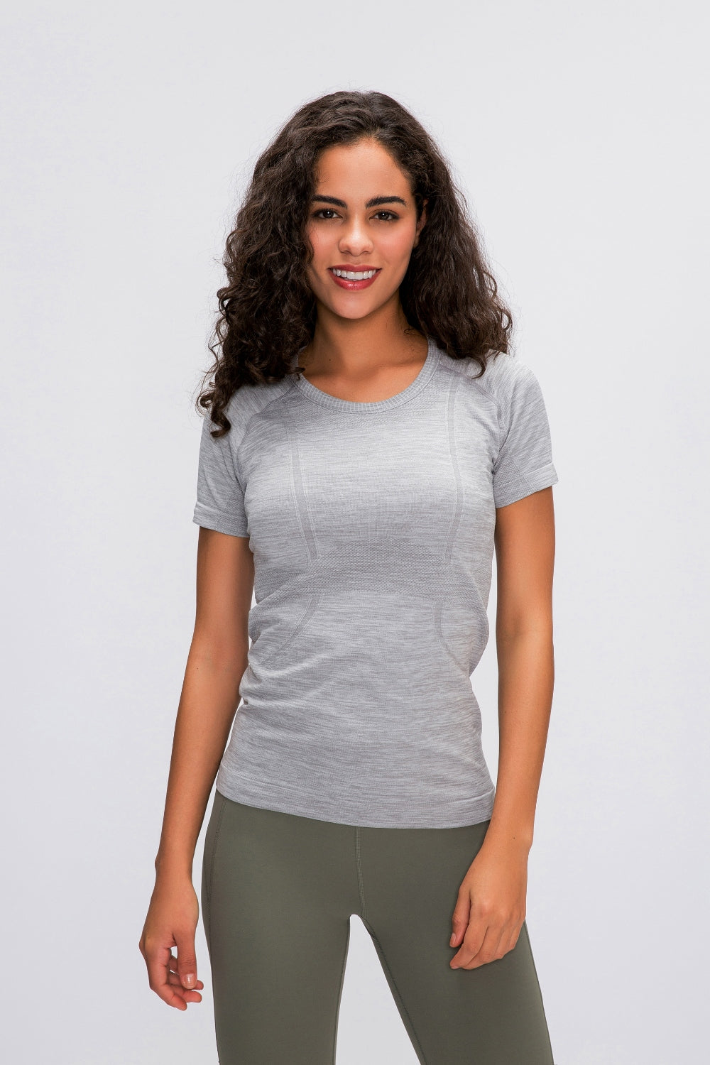 Millennia Round Neck Short Sleeve Active T-Shirt - All Mine Now Clothing