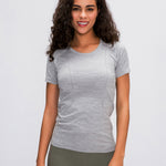 Millennia Round Neck Short Sleeve Active T-Shirt - All Mine Now Clothing