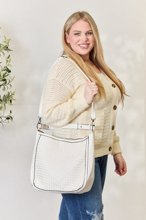 SHOMICO Weaved Vegan Leather Handbag - All Mine Now Clothing