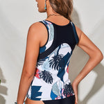 Printed Wide Strap Tankini Set - All Mine Now Clothing