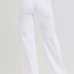 RISEN Full Size Tummy Control Double Button Wide Leg Jeans Trendsi