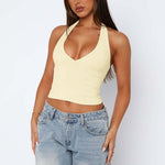 Lovelet Halter Neck Cropped Slim Cami