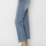 RISEN Full Size High Waist Distressed Cropped Jeans - All Mine Now Clothing