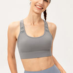 Scoop Neck Long Sports Bra - All Mine Now Clothing