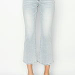 RISEN Full Size Mid Rise Cropped Flare Jeans - All Mine Now Clothing