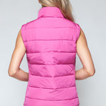 Snobbish Zip Up Turtleneck Vest with Pockets - All Mine Now Clothing