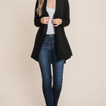 BOMBOM Open Front Long Sleeve Cardigan - All Mine Now Clothing