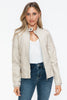 Snobbish PU Leather Biker Jacket with Side Zip Pockets - All Mine Now Clothing