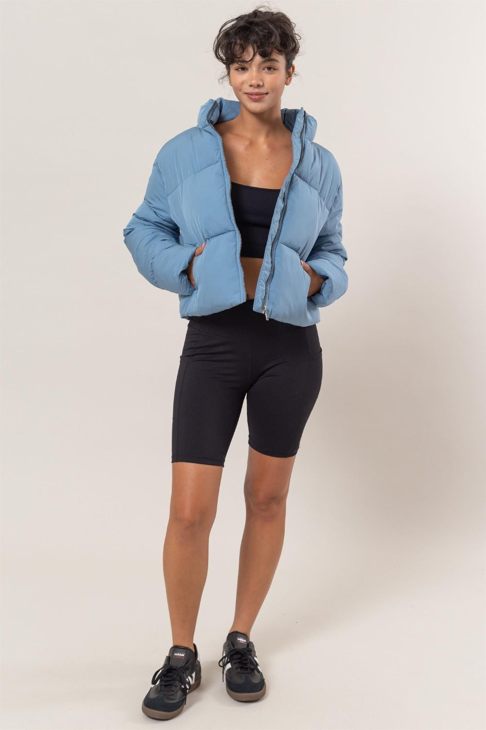 HYFVE Quilted Back Drawstring Puffer Jacket - All Mine Now Clothing