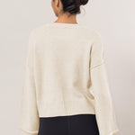 HYFVE Round Neck Dropped Shoulder Ribbed Sweater - All Mine Now Clothing