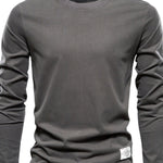 Men's Classic Comfort Round Neck Long Sleeve T-Shirt