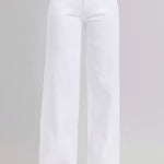 RISEN Full Size Tummy Control Double Button Wide Leg Jeans Trendsi