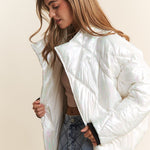 J.NNA Quilted Mock Neck Puffer Jacket - All Mine Now Clothing