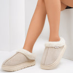 Furry Round Toe Platform Slippers - All Mine Now Clothing